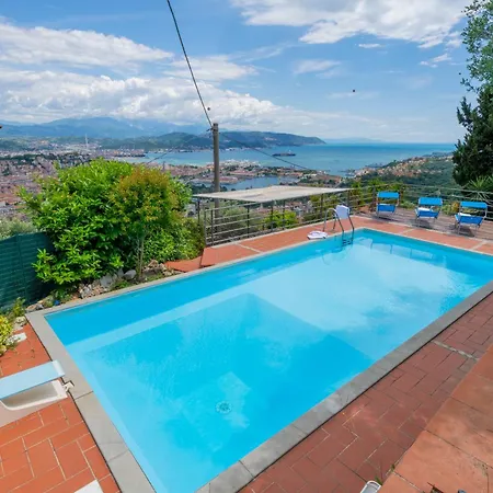 Villa Le Palme-Pool, Garden, Terrace & Sea View 别墅