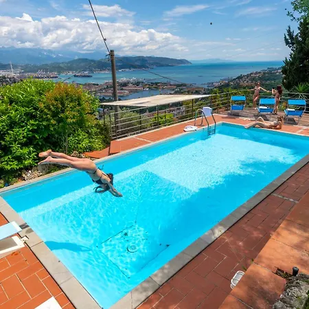 Villa Le Palme Swimming-pool & Relax In The Gulf Of Poets La Spezia