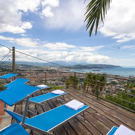 Le Palme-pool, Garden, Terrace & Sea View