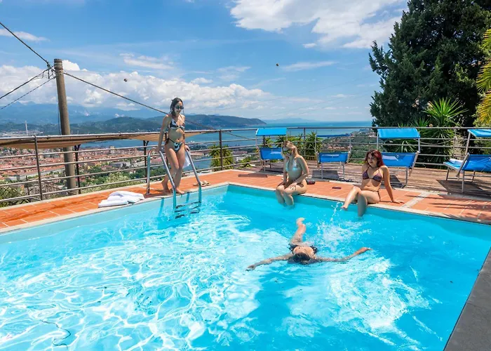 Le Palme-pool, Garden, Terrace & Sea View Villa